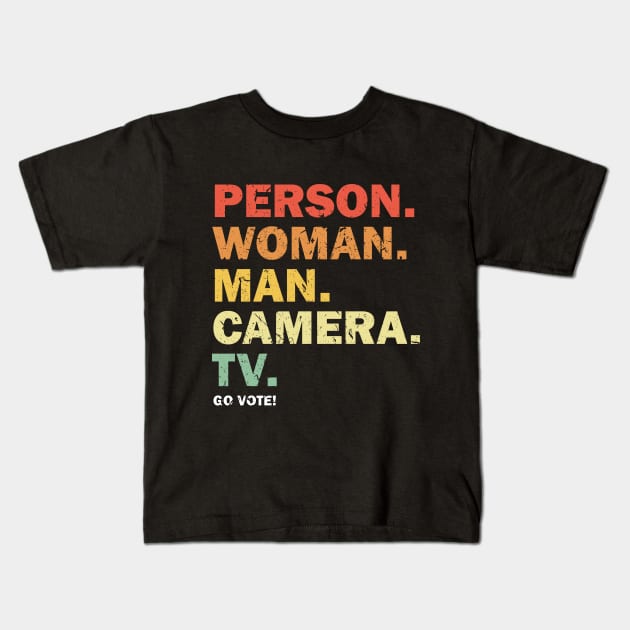 Cognitive Test Claim Person Woman Man Camera TV Kids T-Shirt by star trek fanart and more